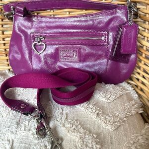 EUC Vintage Coach Poppy Purple Crossbody Bag